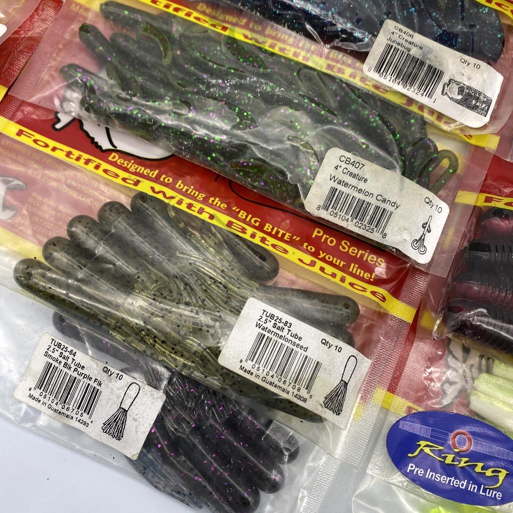 Big Bite Baits Bass Plastics Creature Bait Senko Chunk Worm Grubs (24 Bag Lot!) - Image 5