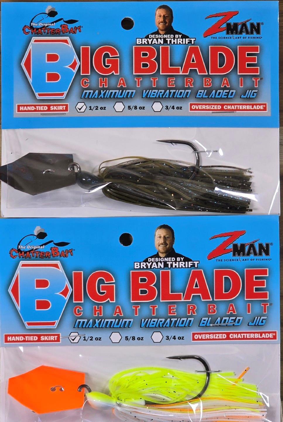 (Ct of 2) Z-Man Big Blade Chatterbait 1/2 oz Provides Maximum Thump & Vibration - Image 1