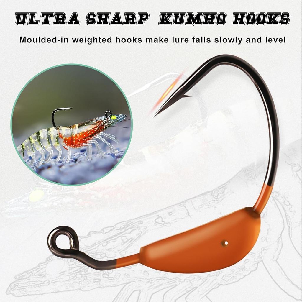 Realistic TPE Bass Lures - 3.5in Shrimp Swimbait for Freshwater & Saltwater - Image 6