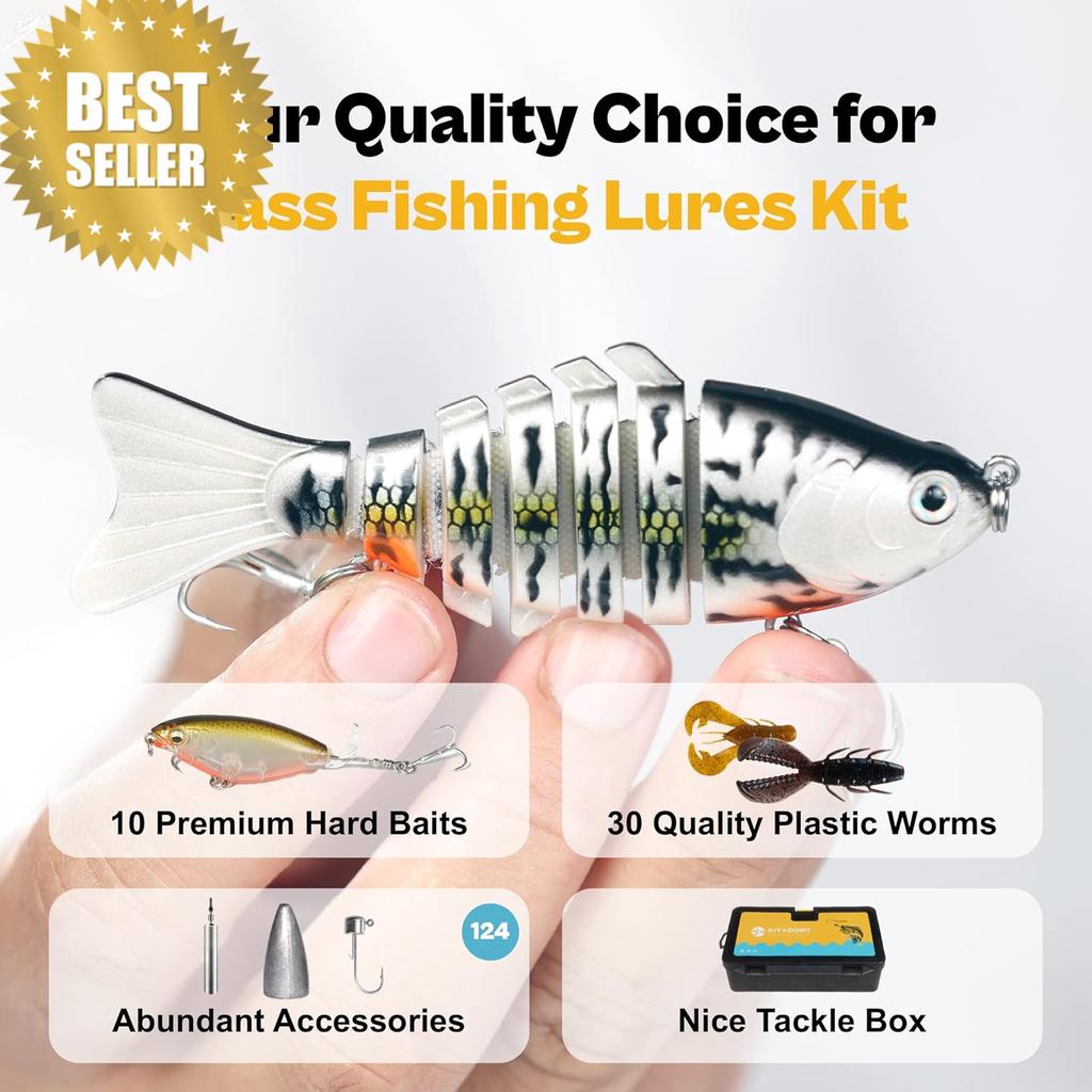 Bass Fishing Lures Kit Swimbait Plopper Chatterbait Crankbait Soft Baits Box - Image 2
