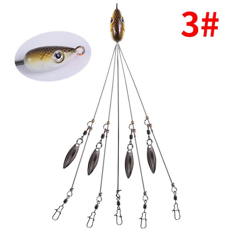 5Pcs Alabama Rig 5 Arms 4 Blades Umbrella Rig Fishing Lures Bait Bass Crappie - Image 9