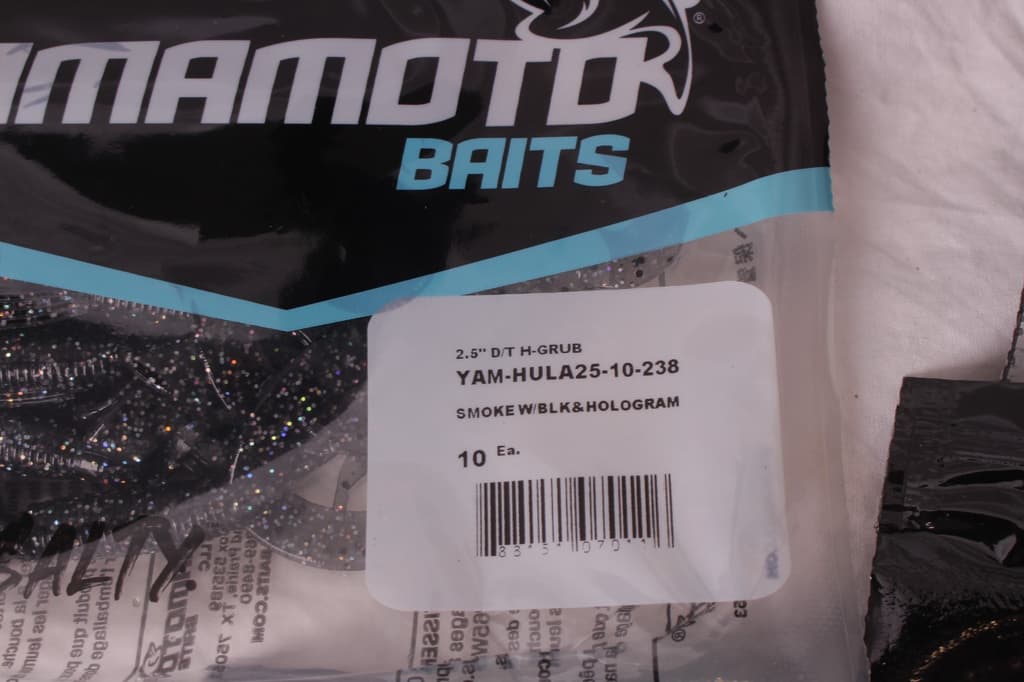 13 packs Yamamoto Baits: 10 packs 5" Senko, 2.5" grub, covert craw & 3.5" nuku - Image 5
