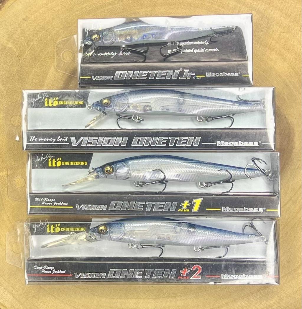 Megabass (Lot Of 4) Ito Vision OneTen Jr, 110, 110+1, 110+2 Suspending Jerkbaits - Image 3