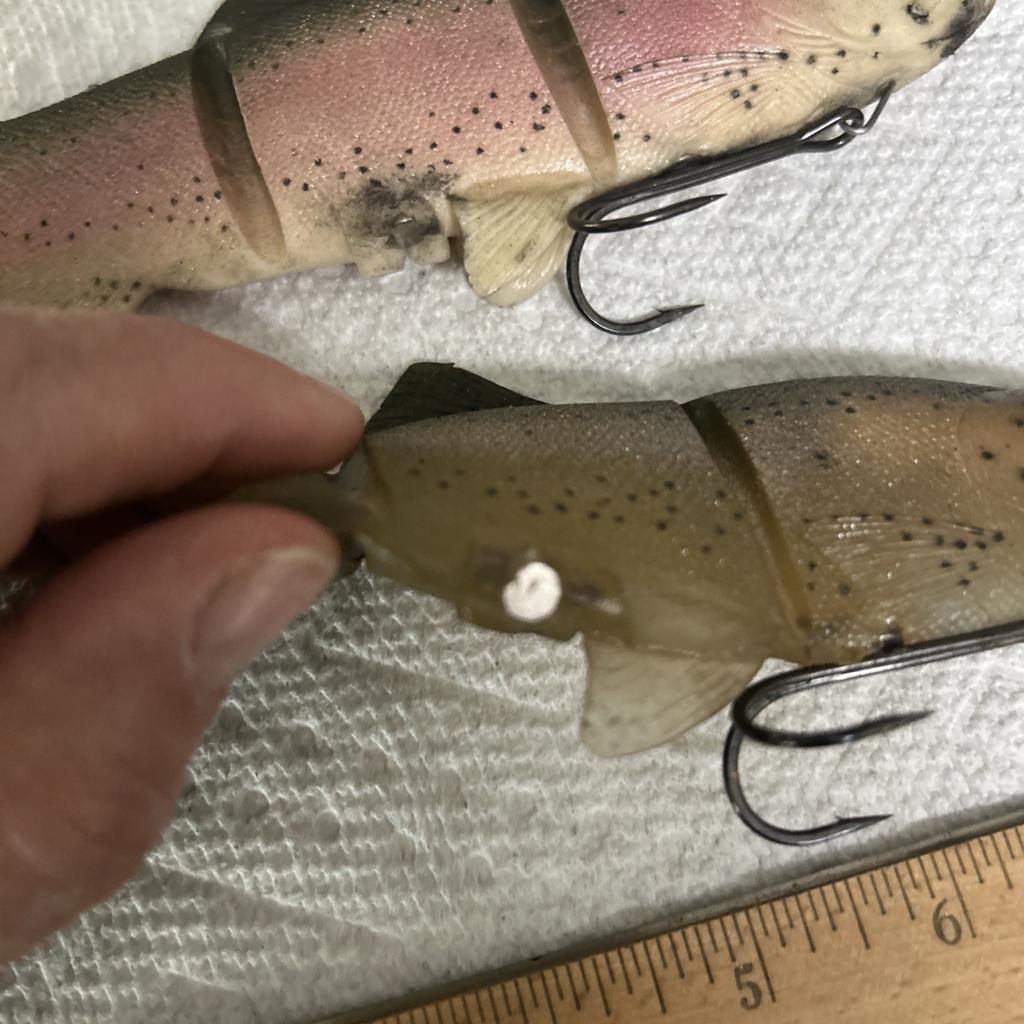 Original Rare Castaic Baits Platinum Series 8” Soft Jointed Trout Swimbait SS - Image 9