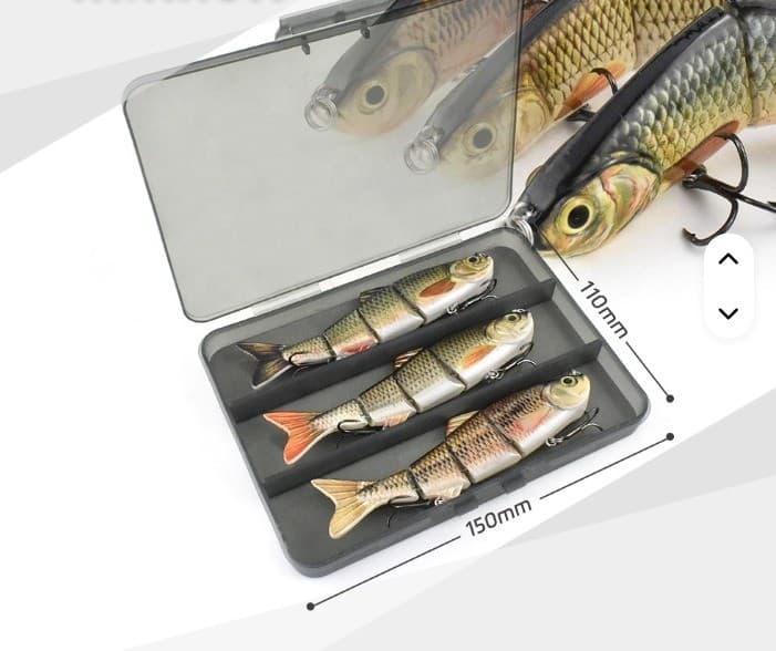 Pike Zander Catfish Bass swimbait sinking 3 pc lure set 120mm long UK seller - Image 6