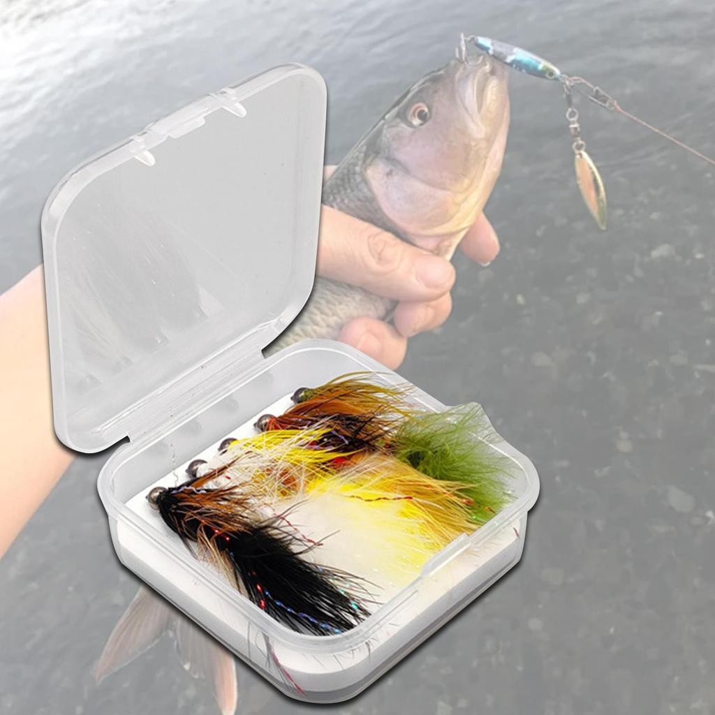 5x Fly Fishing Fly Fishing Accessories with Waterproof Fly Box Lures Set Bionic - Image 4