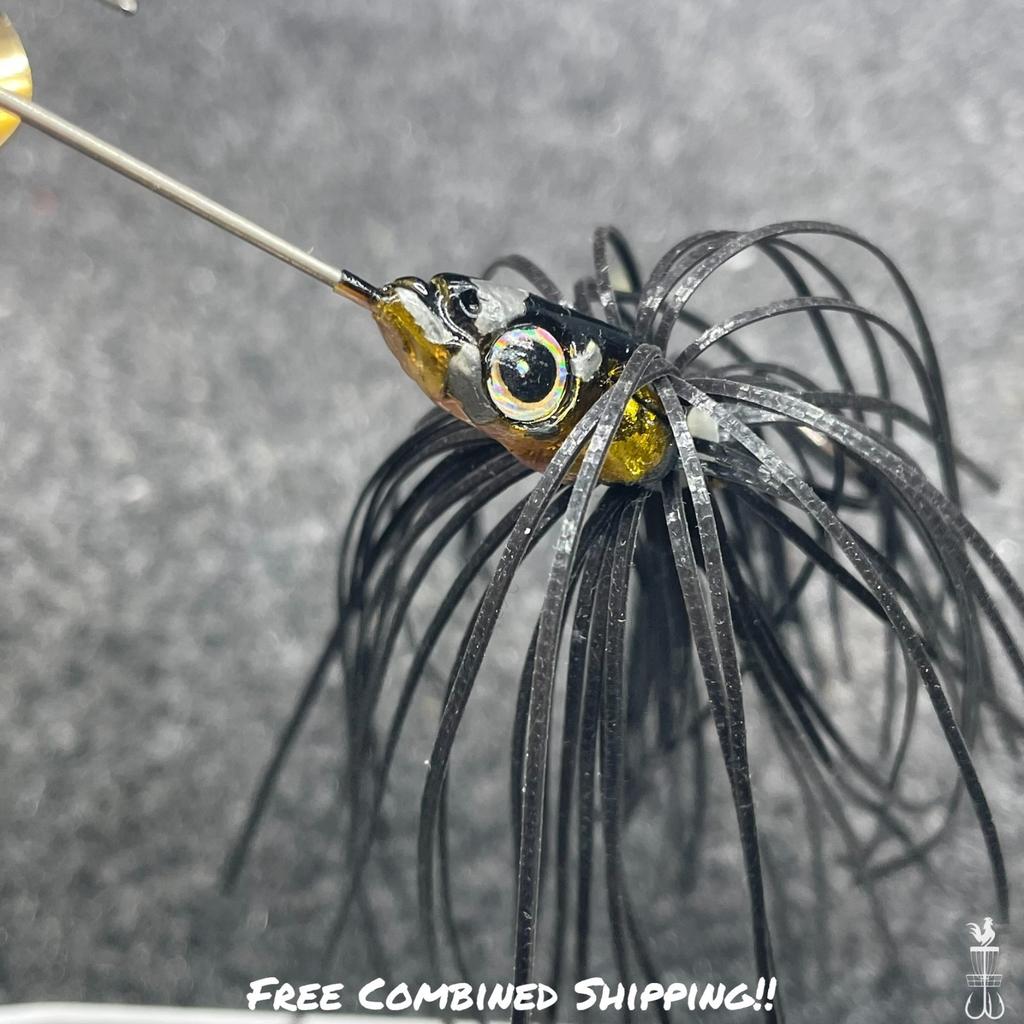 Megabass V-4 BUZZ Buzzbait Fishing Lure 5/16oz Black Gold - Image 4