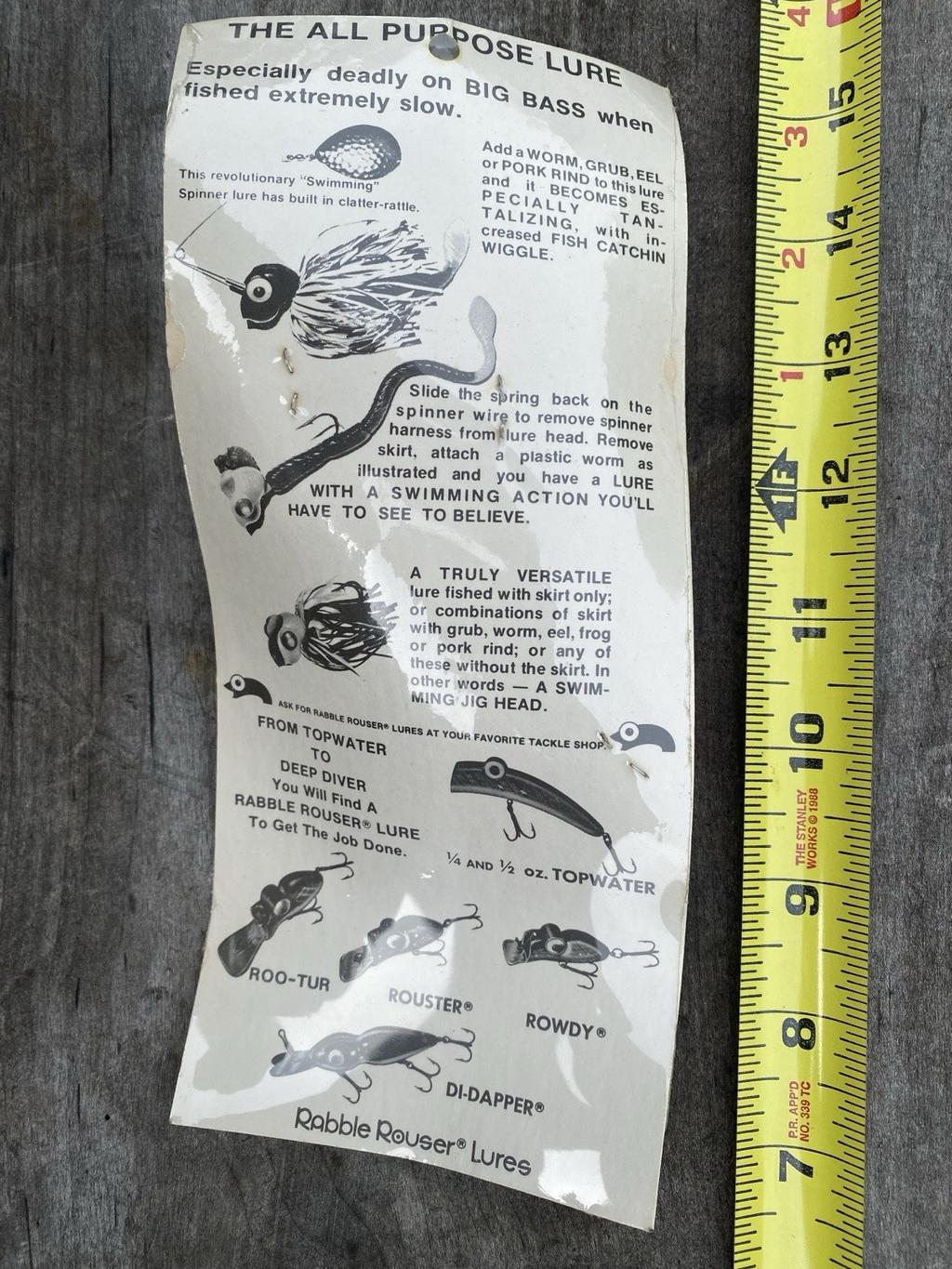 SUPER TUFF FIND!!UNKNOWN FISHING FUN 🤩RABBLE ROUSER SPINNERBAIT  🎣 LURE€ - Image 2