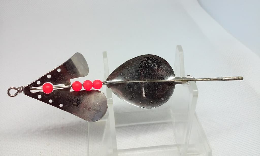 Vtg BUZZ Buzzspoon/Buzzbait Hammered nickel 1/2 Topwater Surface Buzz Bait Lure - Image 3