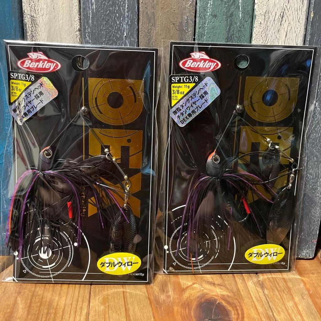 Berkley Spinnerbait 3/8oz DEX, Set of 2, Double Willow, Matte Black, ② - Image 1