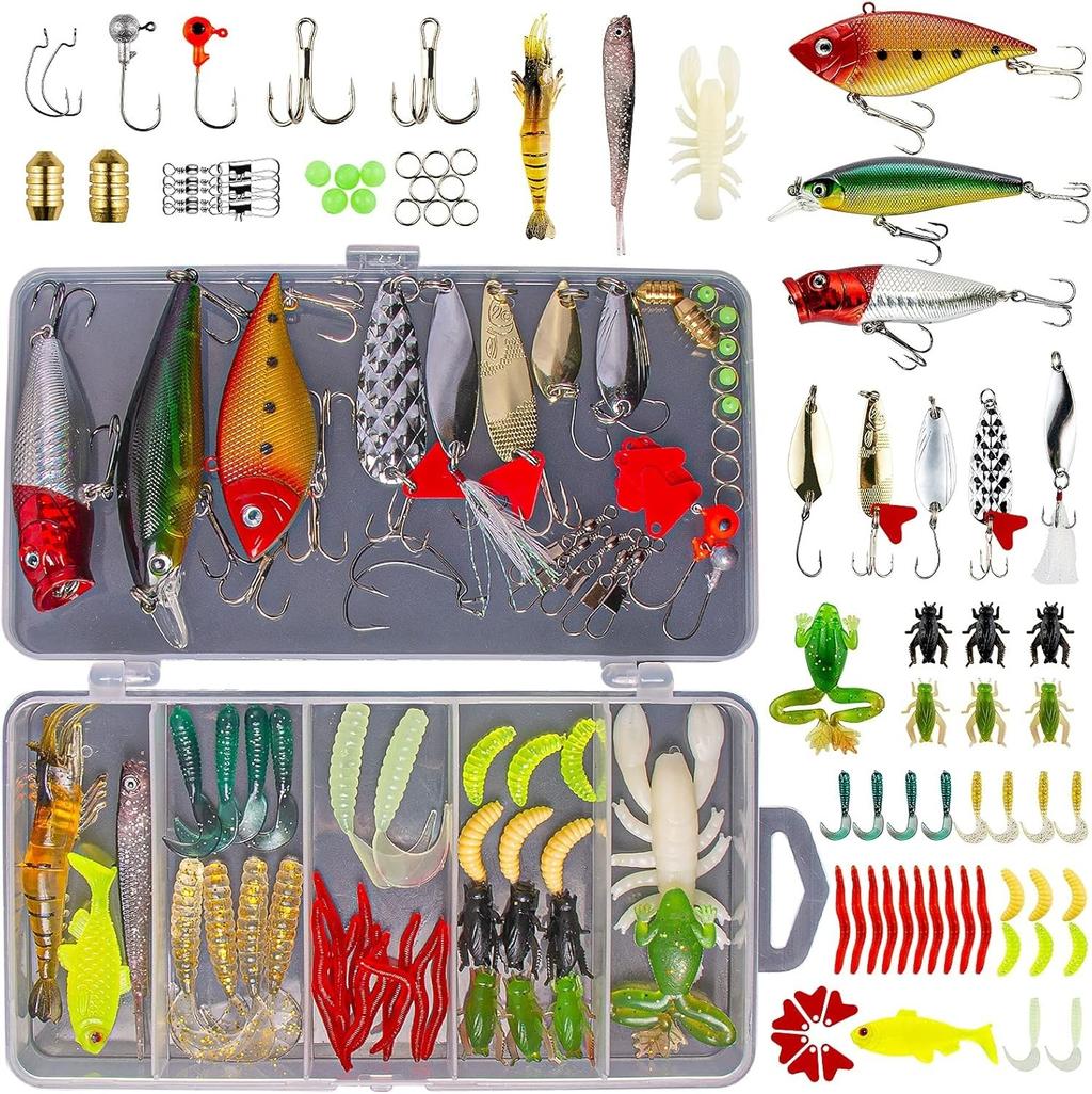 Complete 78-Piece Fishing Lures Assortment with Fishing Accessories & Tackle Box - Image 3