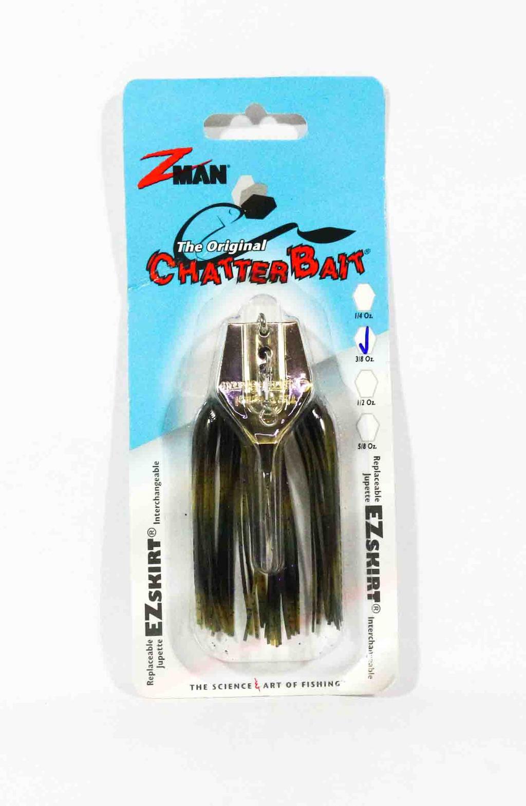Zman Chatterbait Mini 3/8 oz Sinking Lure Green Pumpkin Purple (0778) - Image 1
