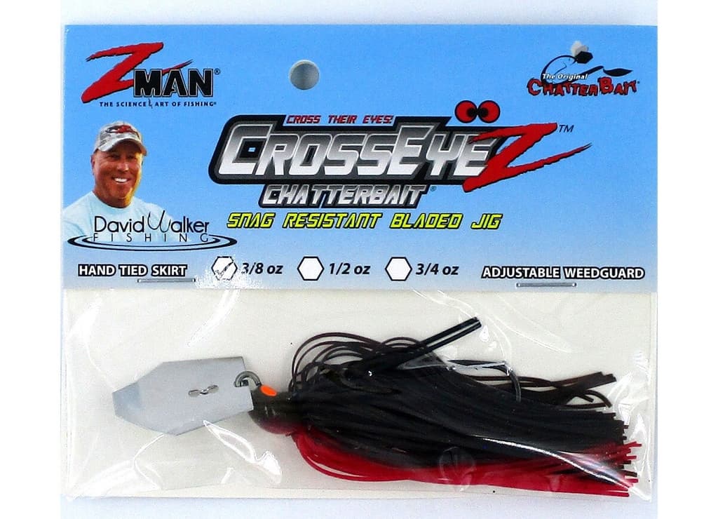 (6) Z-Man 3/8 Oz Crosseyez Chatterbait Fishing Lure Chili Dog CBCE38-10 New - Image 2