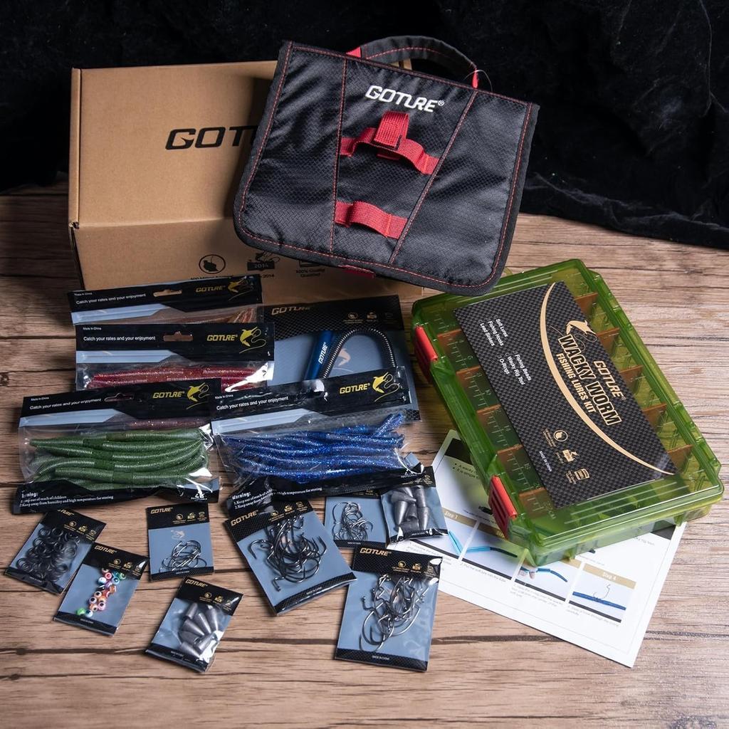 Complete Wacky Worm Rig Tool Kit: 60 Soft Worms, Weights & Fishing Accessories - Image 4