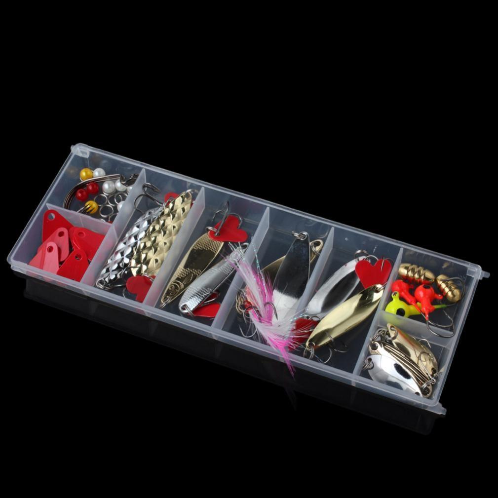 Fishing Accessories Tackle Box Spoon Lures Soft Plastic Worms Crankbait Jigs VIB - Image 5