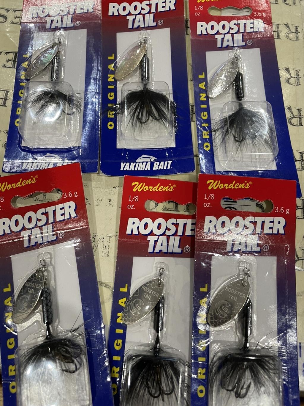 6X Yakima 208 1/8 oz Original Rooster Tail Black Fishing Spinnerbait Lure - Image 5