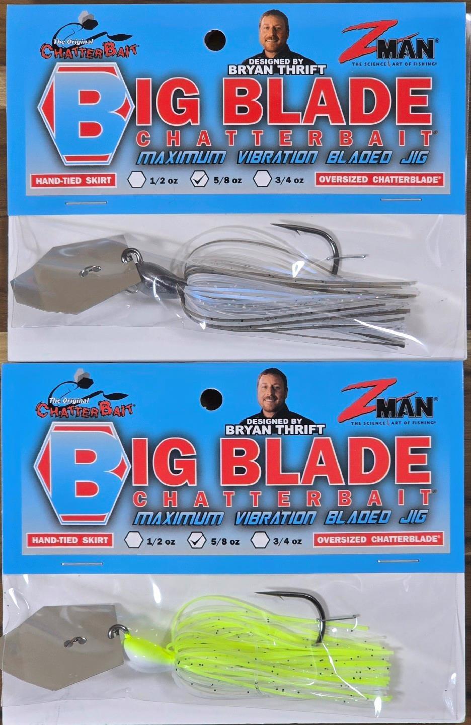 (Ct of 2) Z-Man Big Blade Chatterbait 5/8 oz Provides Maximum Thump & Vibration - Image 1