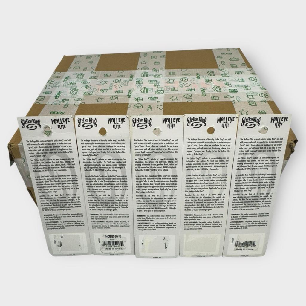 (LOT OF 5) STRIKE KING WALLEYE ELITE BANANA SHAD HCBNS5W-U NUDE I1140 - Image 2