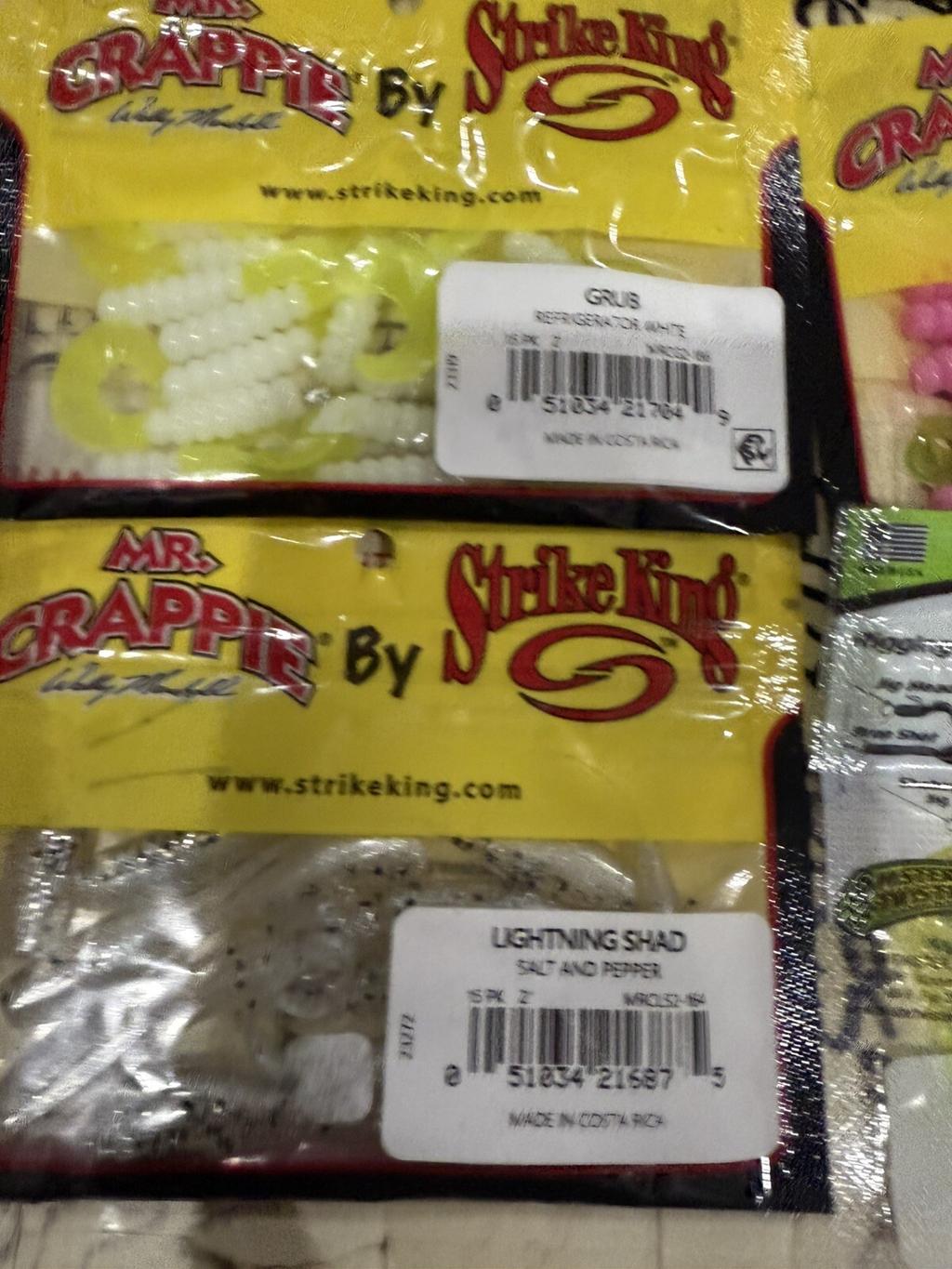 7X Mix Lot Strike King Panfish Mr Crappie Curly Tail Grub Fishing Lures - Image 8