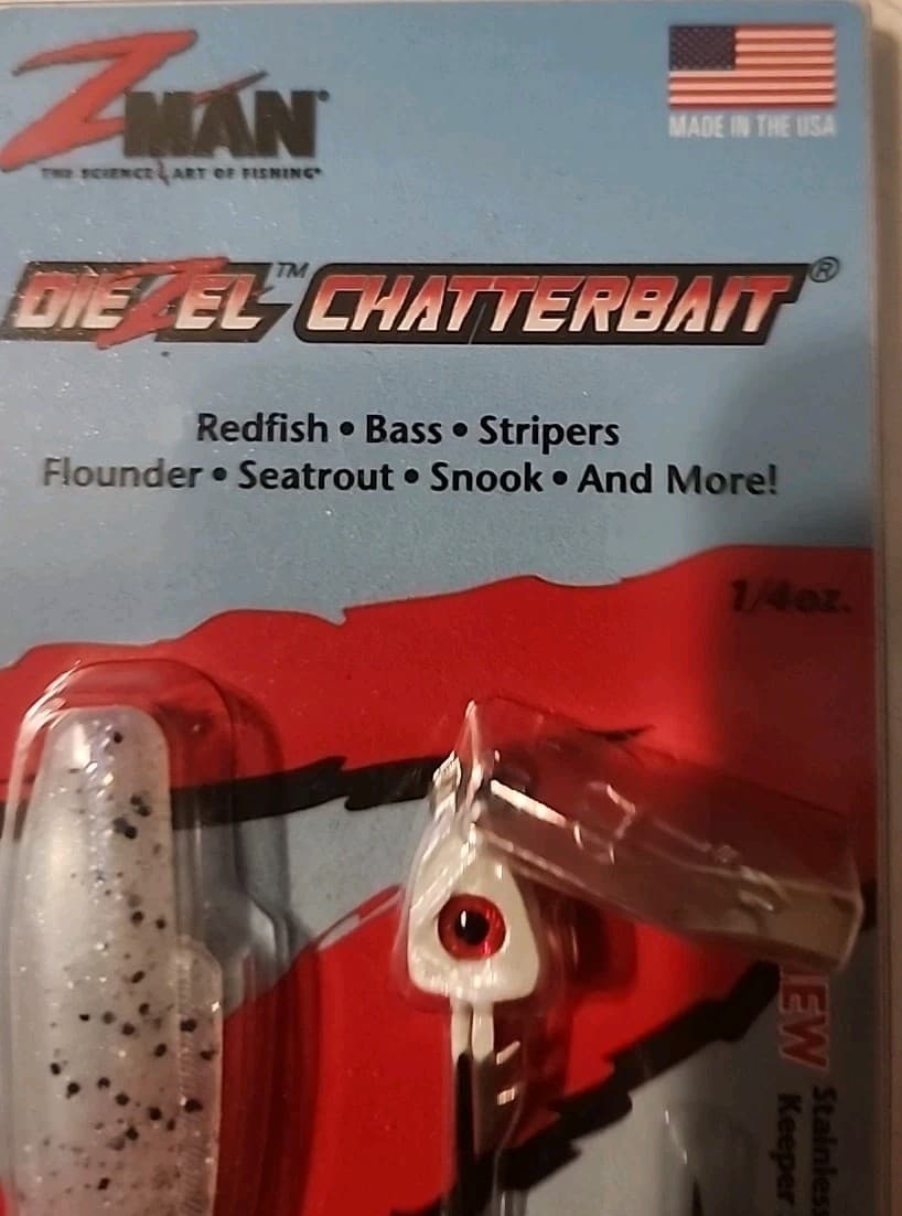 New Z-Man ChatterBait DieZel Fishing Lure 1/4 oz CBD14-08 Pearl Blue Mustad Hook - Image 8