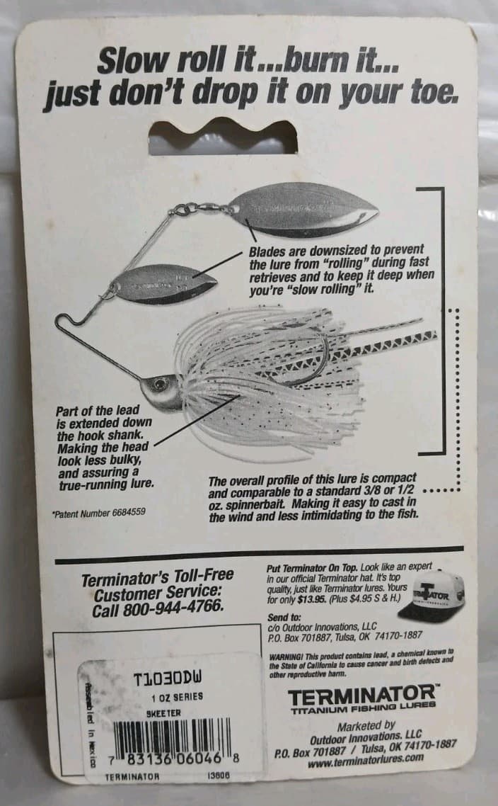 Terminator T-1 Titanium SnapBack 1oz Skeet Reese Spinnerbait "Cali Green" - Image 4