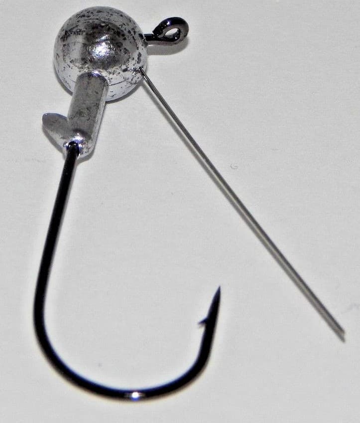 (25) 1/4 oz 3/0 Weedless jighead wire FLAT EYE grub head swimbait Umbrella rig - Image 3