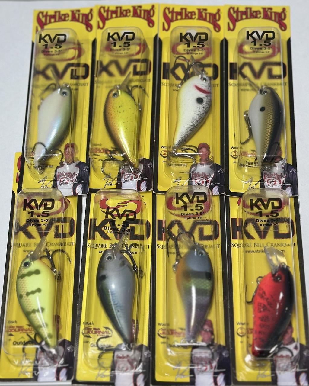 Strike King KVD 1.5 Crankbait - (Lot of 8) - Image 1
