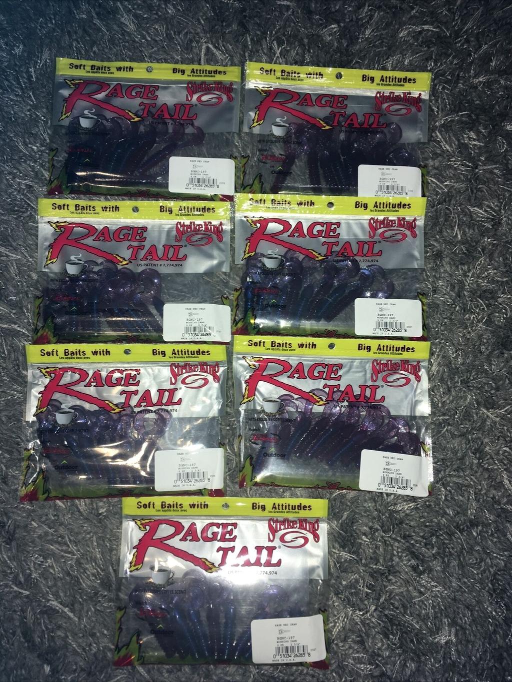 7 Strike King Rage Ned Craw 2 3/4” Soft Plastic Craw 9pk Bass Finesse Ned Bait - Image 1