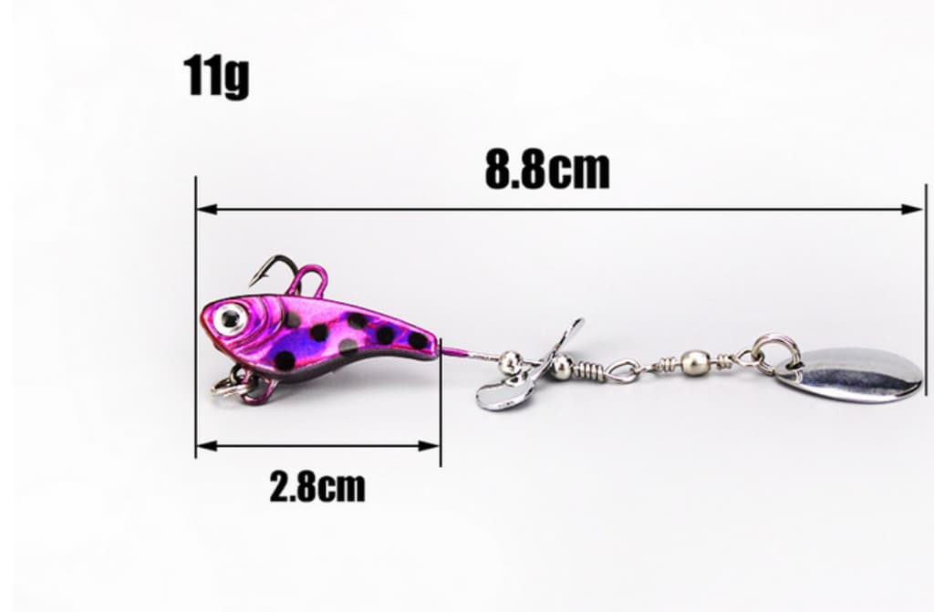 4PCS Metal VIB Fishing Lures 11g 8.8cm Spinnerbait Spoon Jigs Artificial Swim - Image 7