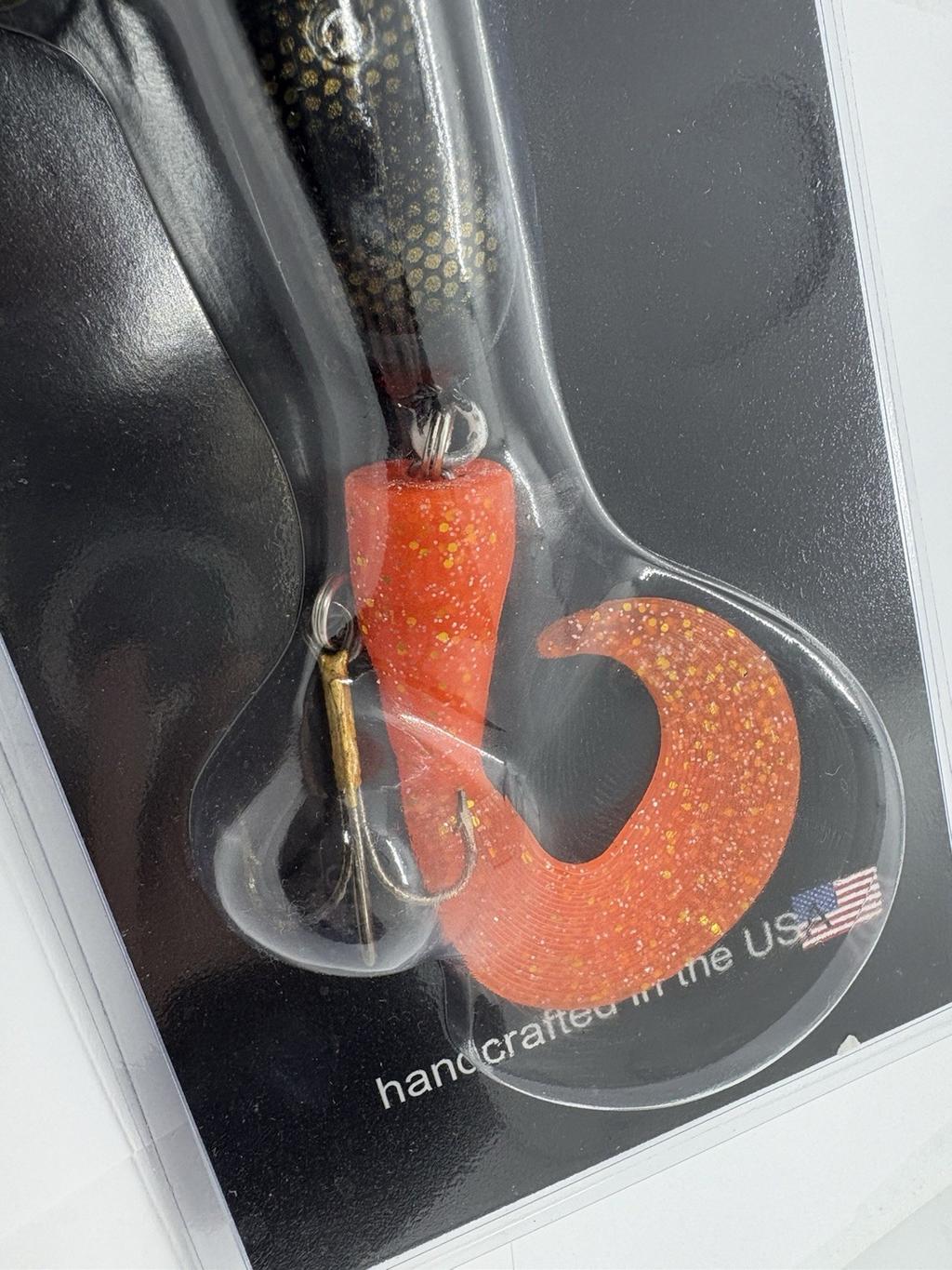 9” Svartzonker Tail V2 Black Perch Rubber Swimbait Pullbait Jerkbait Musky Lure - Image 3