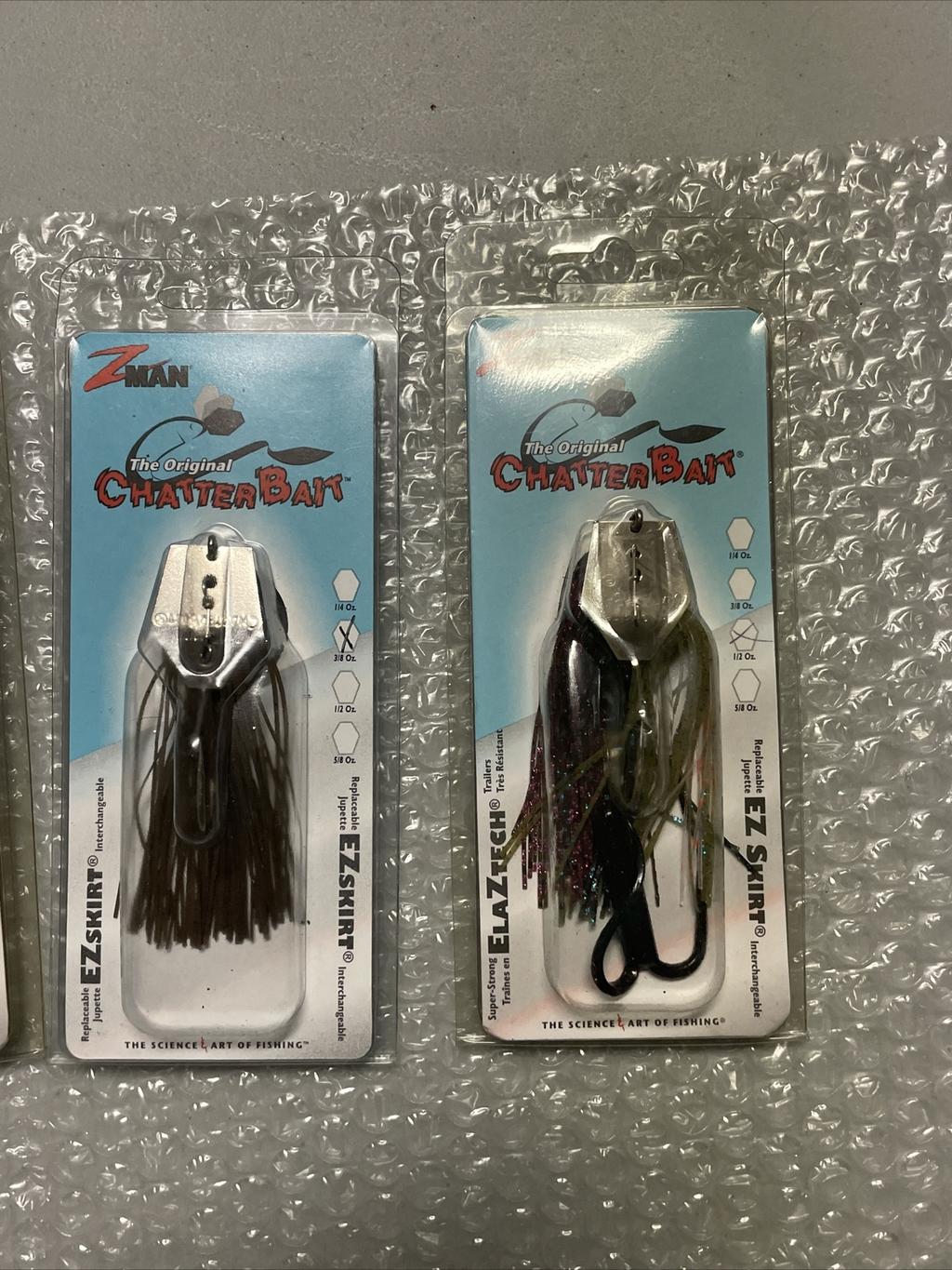 4 Z-Man Original ChatterBait Sexy Shad,Perch, Pumpkin Lure Lot EZ-Skirt Fishing - Image 3