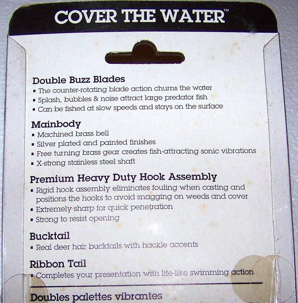 Discontinued Blue Fox Buzzer, Double Musky Buzz, Super Vibrax, 10" Buzzbait - Image 3