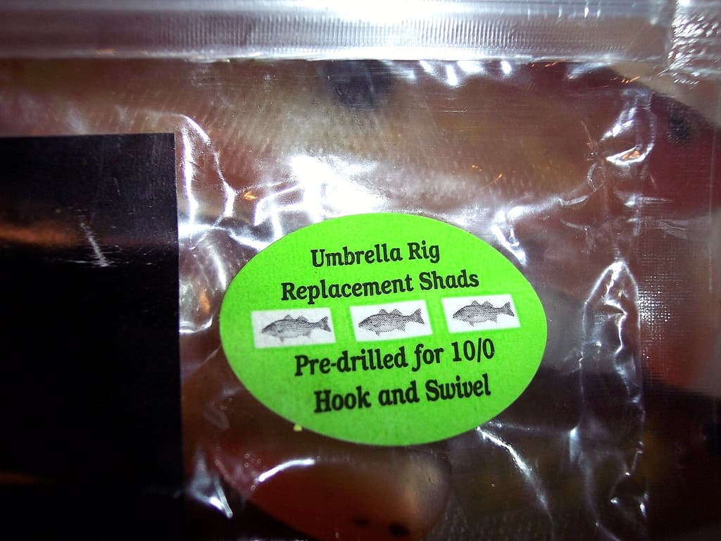 Chesapeake Bay Lure Red Eye Shad 7" Baitfish Umbrella Rig Striper Muskie Pike . - Image 5