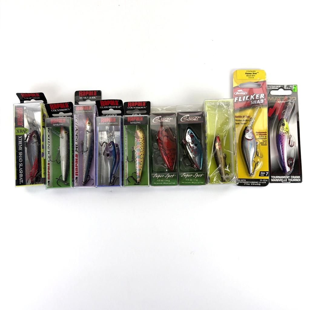 LOT OF 10 New in Package Fishing Lures - Rapala, Berkely and Others - Image 1
