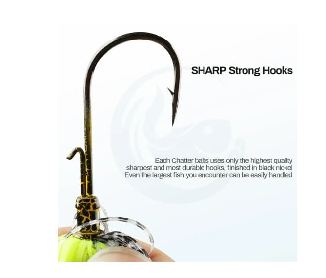 Faisox Fishing Chatterbait Kit with 5 Colorful Lures and Storage Box - Image 3