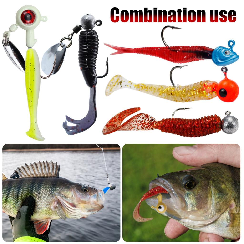 FREE FISHER 182pcs Fishing Soft Swimbaits Set,Fishing Jigs Aritificial Worms Kit - Image 9