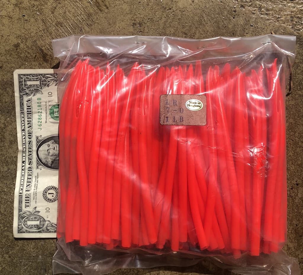 Bulk Pack Surge Tube Lt Red 7/0 Cut Trolling Saltwater Lures Striper Cuda Rig - Image 2