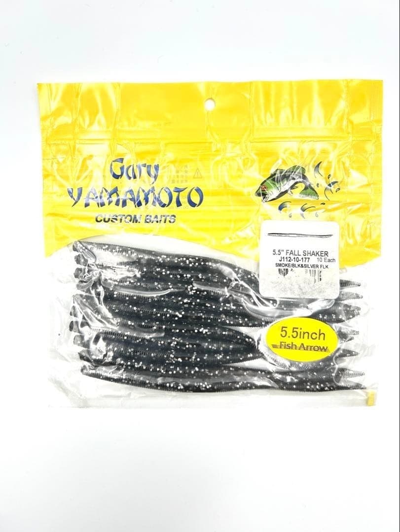 Fish Arrow Gary Yamamoto Fall Shaker 5.5” Soft Plastic Worm Bass Lure 3 Pack - Image 2