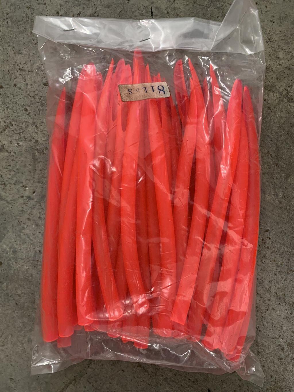 12/0 PINK Surge Tube Lot 8”  (1lb Bulk Pack) Trolling Lure HOT COLOR  Approx 36p - Image 1