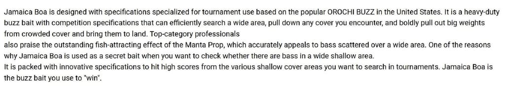 Megabass Jamaica Boa 1/2 oz Buzzbait Sinking Lure Hasu (6746) - Image 4