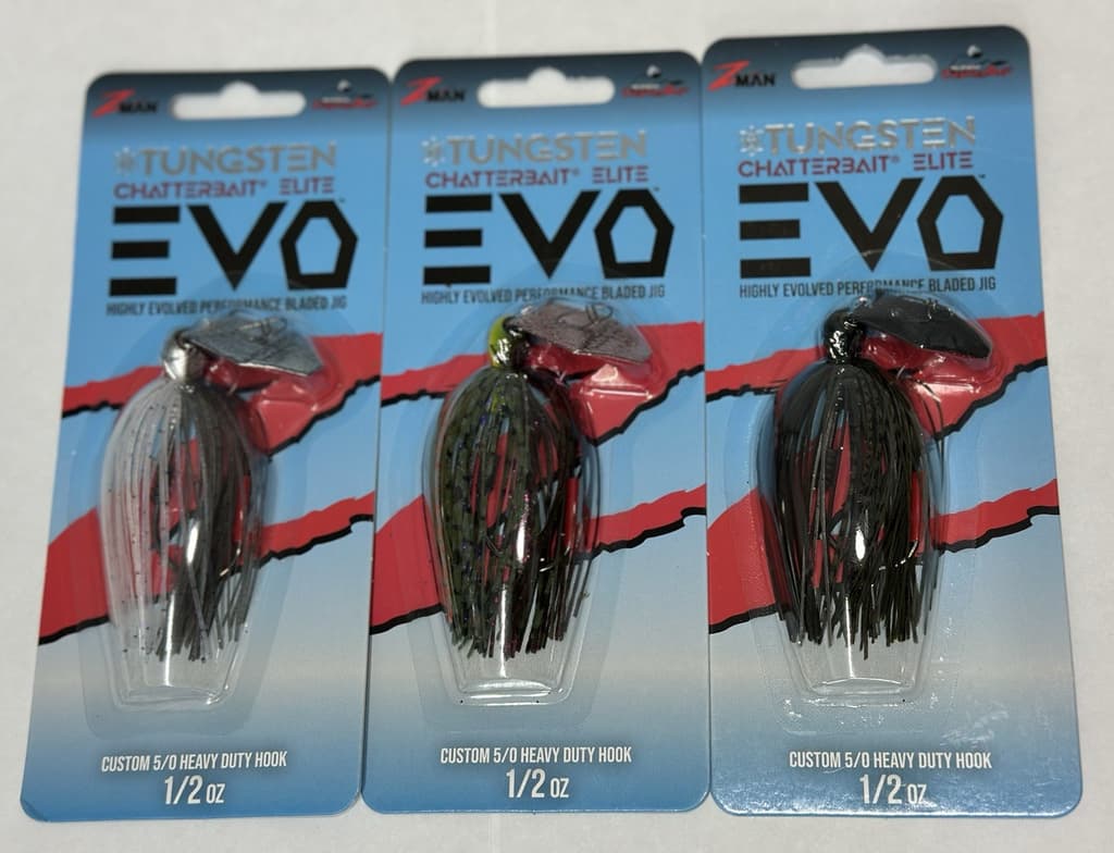 Z-Man Chatterbait Elite Tungsten EVO 1/2oz.- (Lot of 3) - Image 1