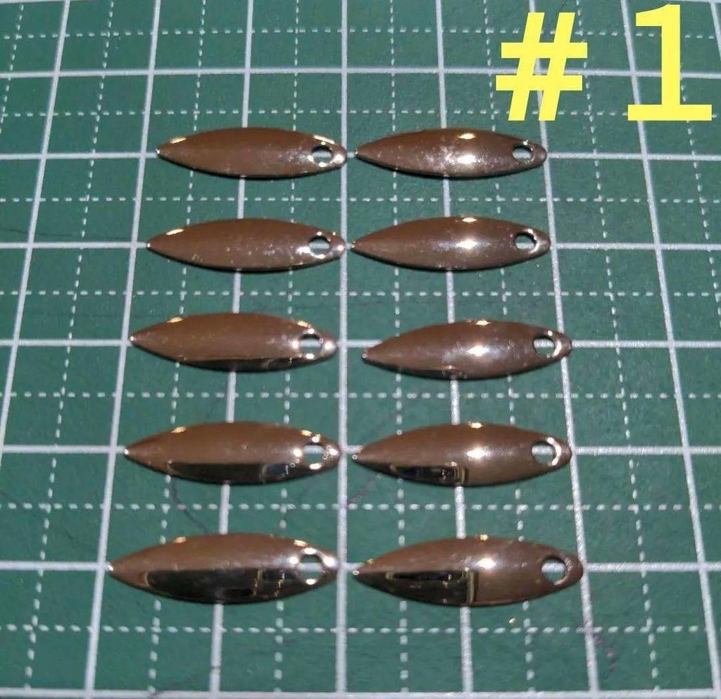 1 Silver Willow Leaf Blade 10 Pieces Metal Jig Head Rubber Vibration Custom Part - Image 1