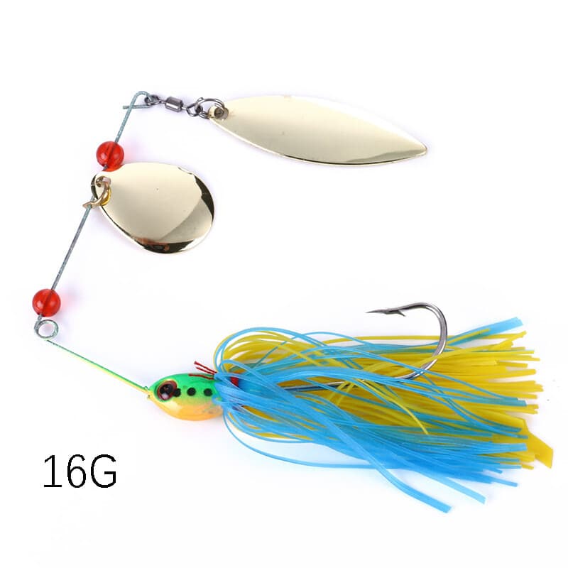 5PCS Chatterbait Blade Spinner Bait with Rubber Skirt Buzzbait Fishing Lures - Image 8