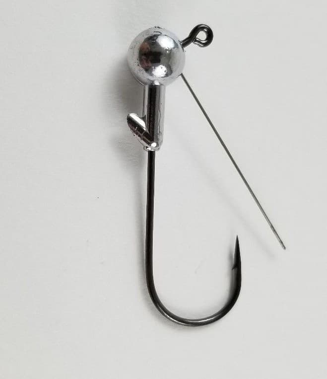 12 Pack 1/4oz Weedless Jighead Wire STRAIGHT EYE Grub Head Swimbait Umbrella Rig - Image 1
