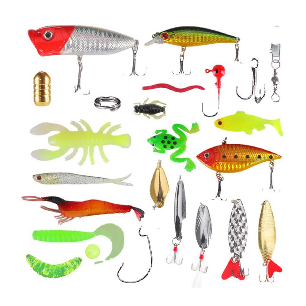 78pcs Fishing Accessories Kit Mixed Hard Wobbler Metal Jig Spoons Soft Lure Bait - Image 5