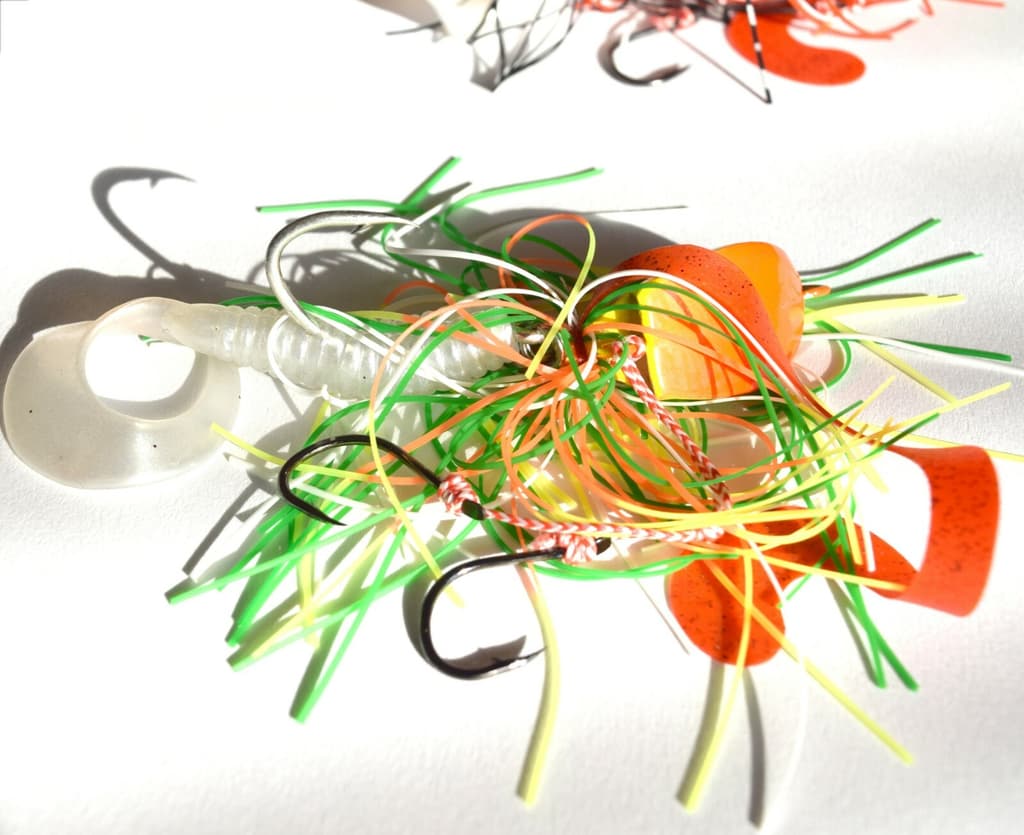 New 4 Bearded Buzzbait Bucktail, Saltwater 40 and 20 Gramm Jigs, Flounder, Fluke - Image 3