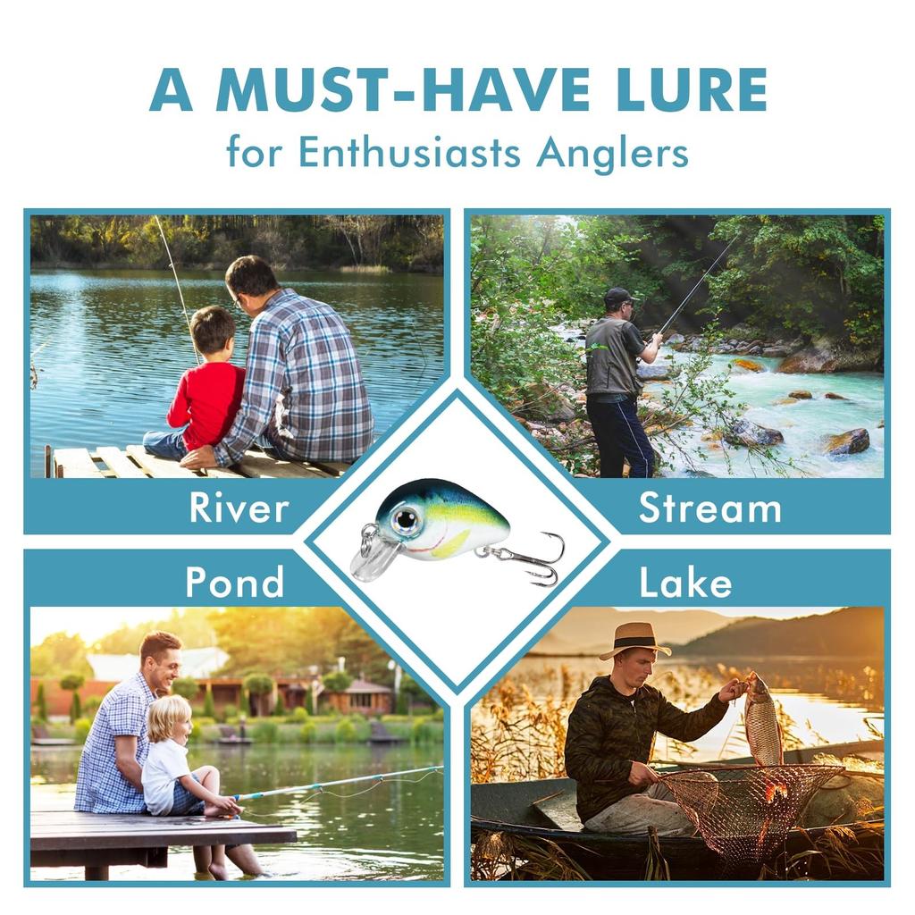 Crankbaits Fishing Lures Swimbait for Bass, Trout, Crappie Freshwater Saltwater - Image 6