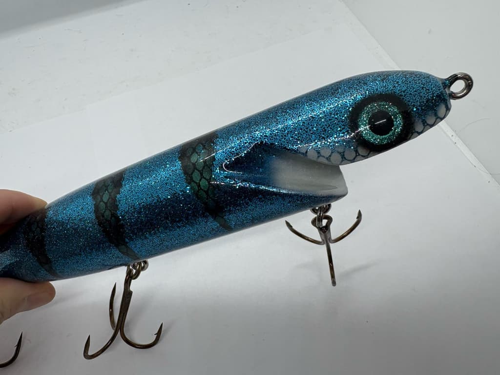 8” Wick Onez Cutty Ice Cold Glitter Perch Jerkbait Crankbait Musky Lure - Image 6