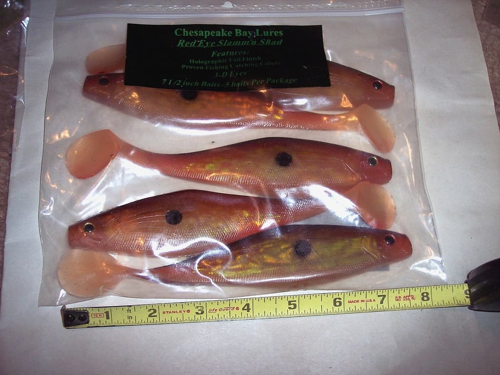 Chesapeake Bay Lure Red Eye Shad 7" Baitfish Umbrella Rig Striper Muskie Pike . - Image 4