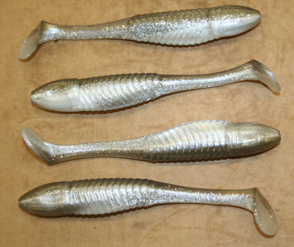5" Swim Minnow Shad Paddle Tail Swimbait Trailer for A Rig 50 pack bulk Bag - Image 1
